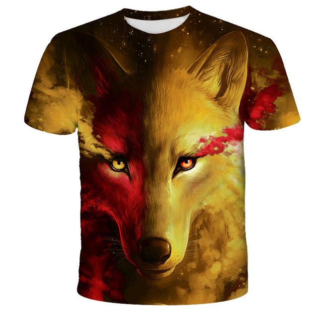 Lovers Wolf Printed T shirts