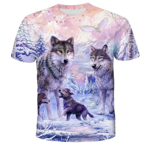 Lovers Wolf Printed T shirts