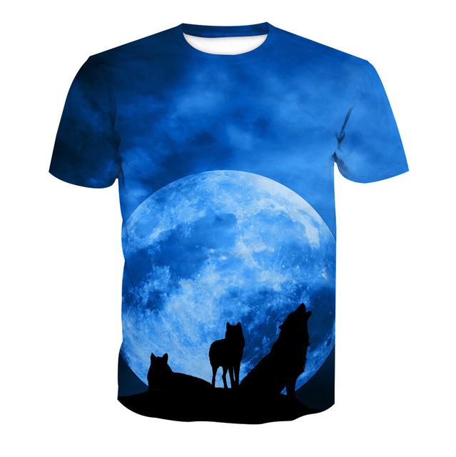 Lovers Wolf Printed T shirts