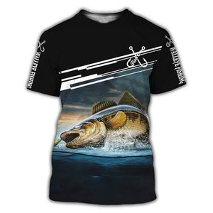 Beautiful Carp Fishing 3D Print  T-shirts