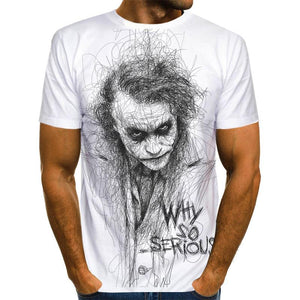 Men Joker Face Casual Male Tshirt