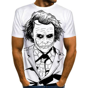 Men Joker Face Casual Male Tshirt
