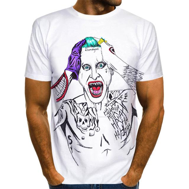 Men Joker Face Casual Male Tshirt