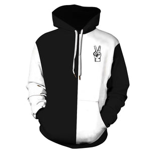 White and Black Winter Sweatshirt